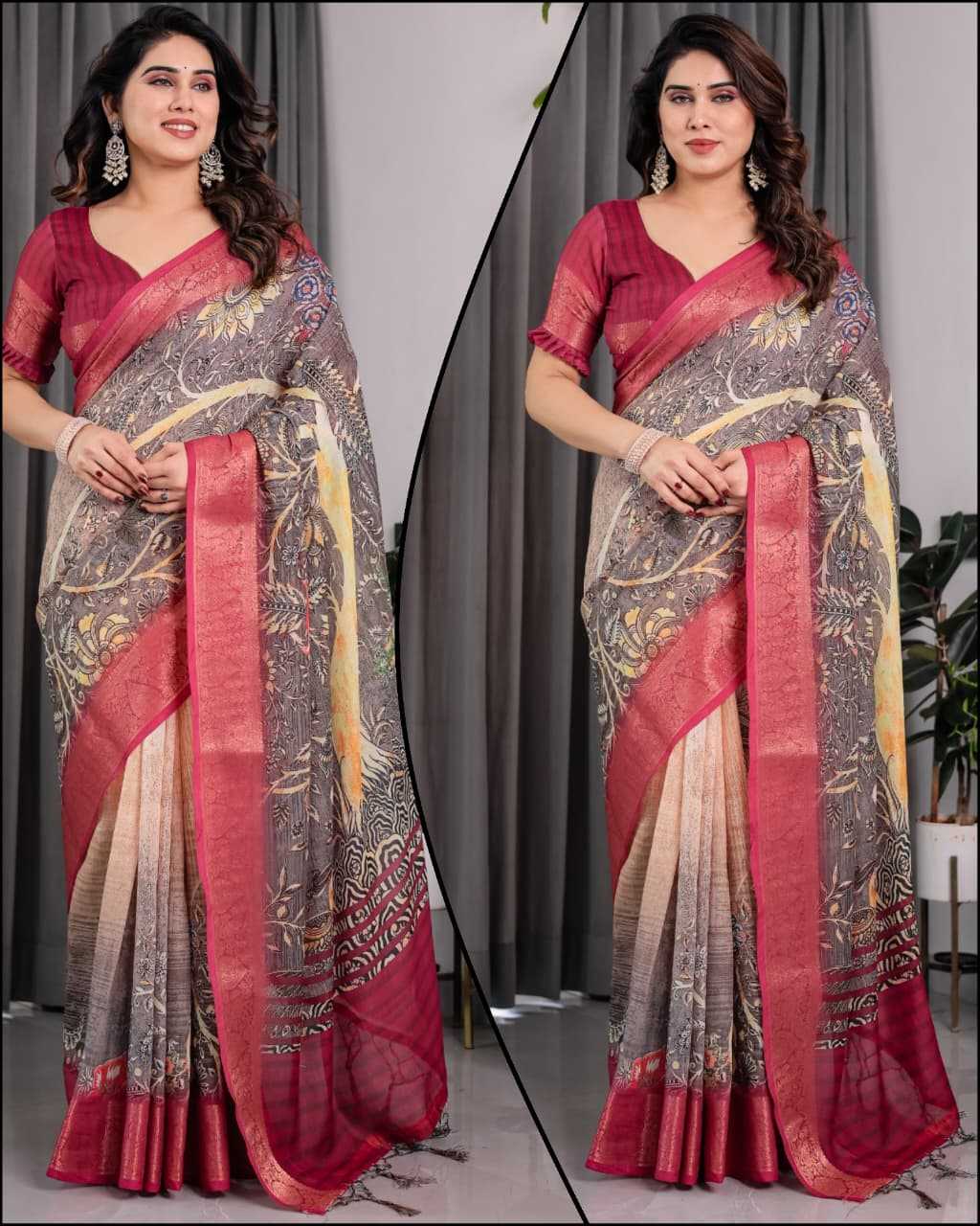 YNF Wholesale Zari Silk Printed Sarees RIN231 Digital | Surat Manufacturer