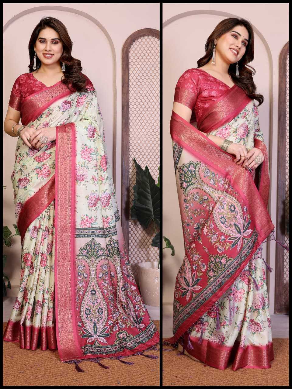 YNF Wholesale Cotton Fancy Sarees RIN231 FLORAL | Surat Manufacturer