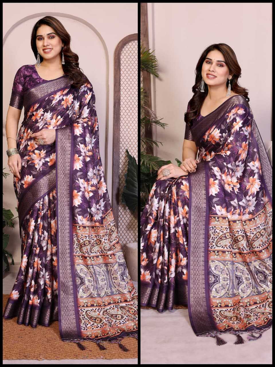 YNF Wholesale Cotton Fancy Sarees RIN231 FLORAL | Surat Manufacturer