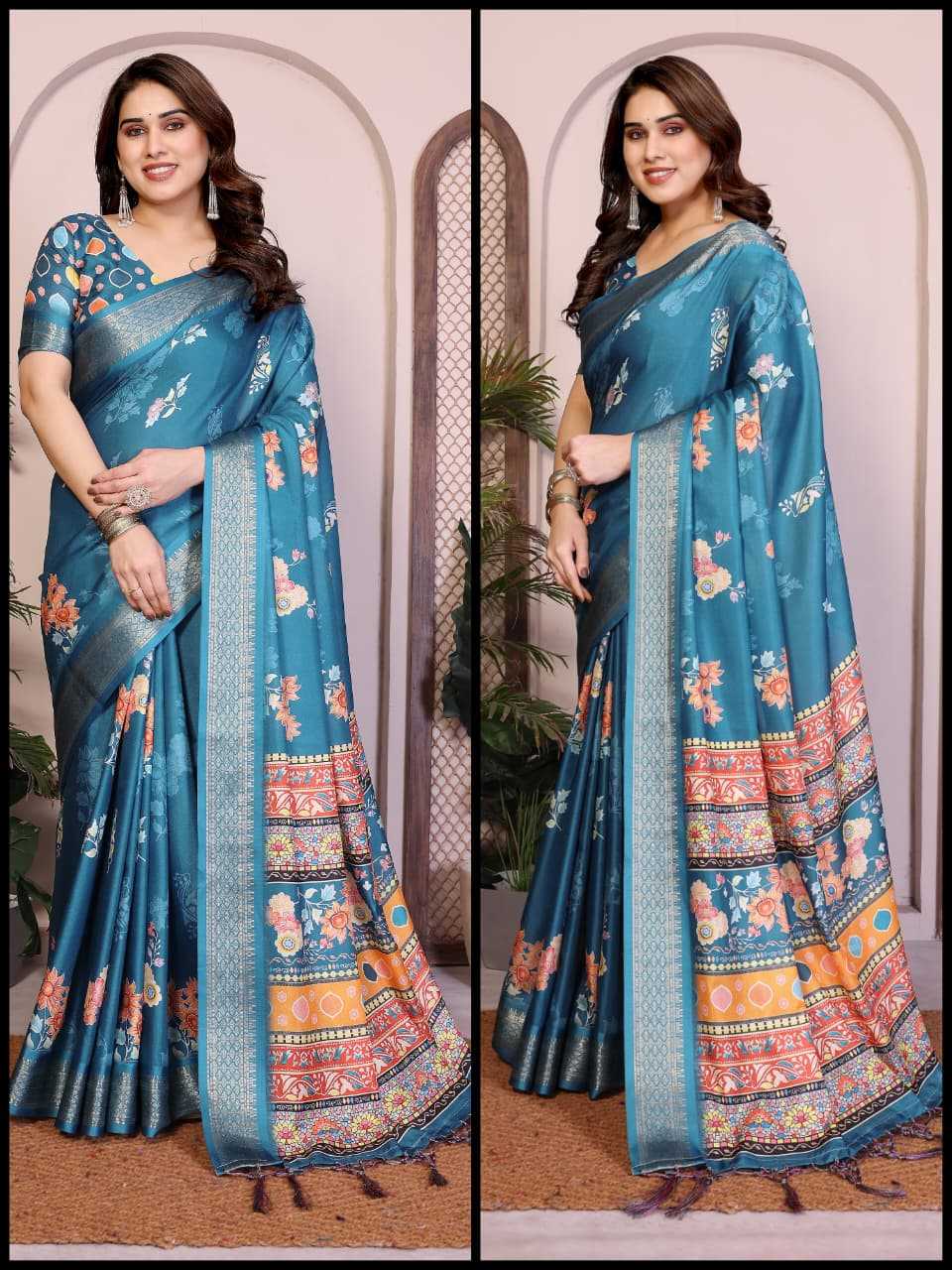 YNF Wholesale Cotton Fancy Sarees RIN231 FLORAL | Surat Manufacturer