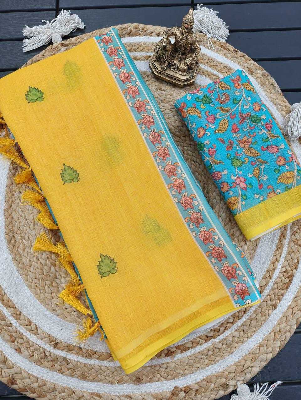 YNF Wholesale Handloom Silk Printed Sarees RIN231 Kalamkri | Surat Manufacturer