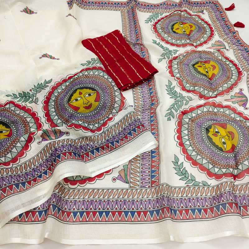 YNF Wholesale Cotton Printed Sarees RIN231 MADHUBANI | Surat Manufacturer