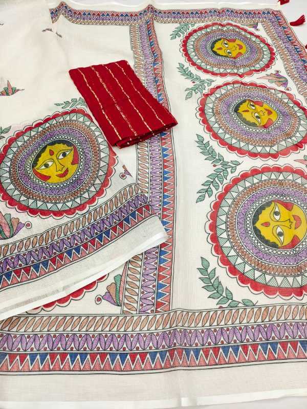 YNF Wholesale Cotton Printed Sarees RIN231 MADHUBANI | Surat Manufacturer
