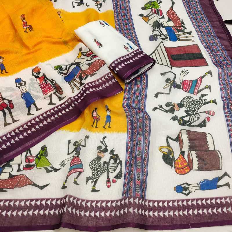 YNF Wholesale Cotton Designer Sarees RIN231 WINE | Surat Manufacturer